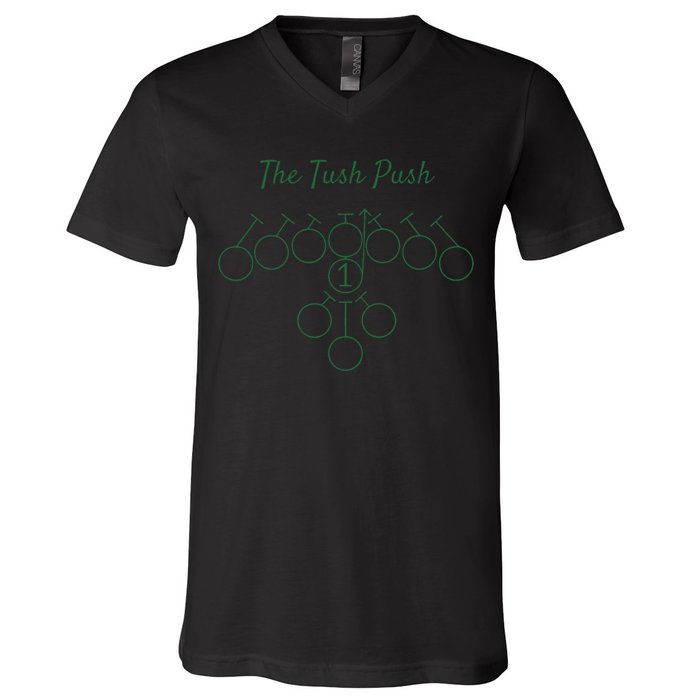The Tush Push Eagles V-Neck T-Shirt