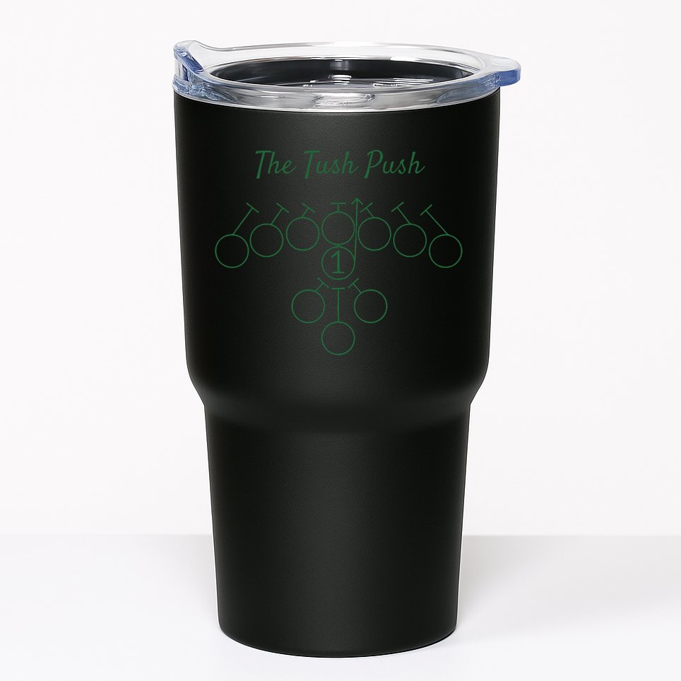 The Tush Push Eagles Tumbler