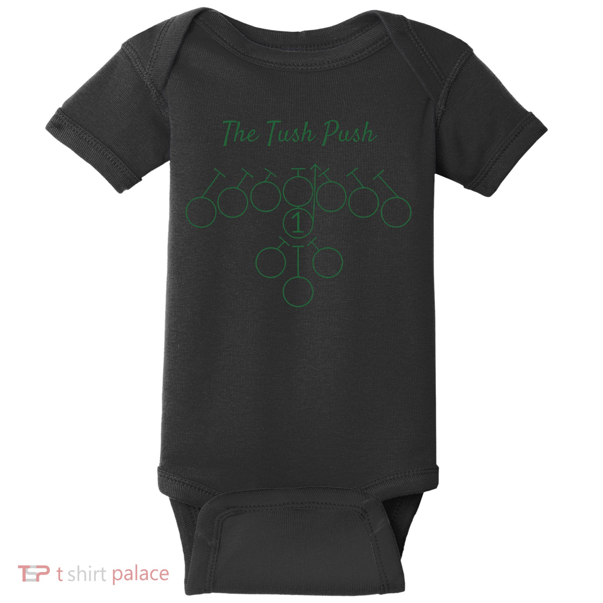 The Tush Push Eagles Baby Bodysuit