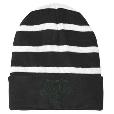 The Tush Push Eagles Striped Beanie with Solid Band