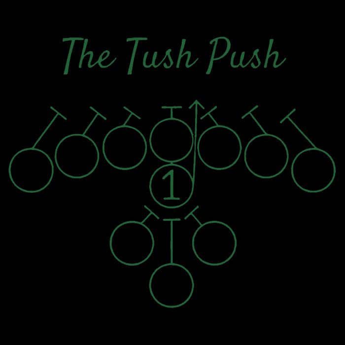 The Tush Push Eagles Women's V-Neck T-Shirt