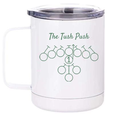 The Tush Push Eagles 12 oz Stainless Steel Tumbler Cup