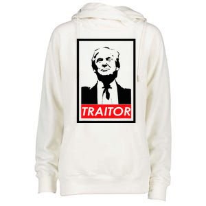 Trump Traitor Presidential Treason Political Anti Trump Womens Funnel Neck Pullover Hood