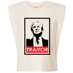 Trump Traitor Presidential Treason Political Anti Trump Garment-Dyed Women's Muscle Tee