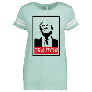 Trump Traitor Presidential Treason Political Anti Trump Enza Ladies Jersey Football T-Shirt