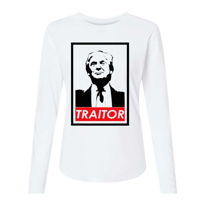 Trump Traitor Presidential Treason Political Anti Trump Womens Cotton Relaxed Long Sleeve T-Shirt