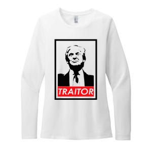 Trump Traitor Presidential Treason Political Anti Trump Womens CVC Long Sleeve Shirt