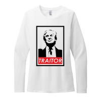 Trump Traitor Presidential Treason Political Anti Trump Womens CVC Long Sleeve Shirt