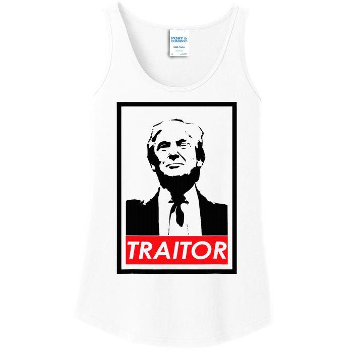 Trump Traitor Presidential Treason Political Anti Trump Ladies Essential Tank