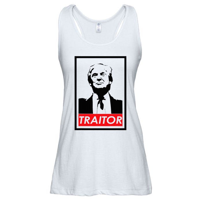 Trump Traitor Presidential Treason Political Anti Trump Ladies Essential Flowy Tank