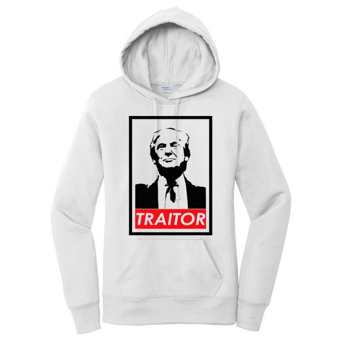 Trump Traitor Presidential Treason Political Anti Trump Women's Pullover Hoodie