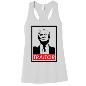 Trump Traitor Presidential Treason Political Anti Trump Women's Racerback Tank