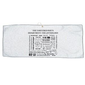 The Tortured Poets Ttpd Tracklist Large Microfiber Waffle Golf Towel