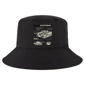 Tiger Tank Panzer World War 2 Blueprint Cool Comfort Performance Bucket Hat