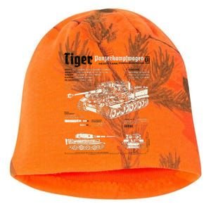 Tiger Tank Panzer World War 2 Blueprint Kati - Camo Knit Beanie