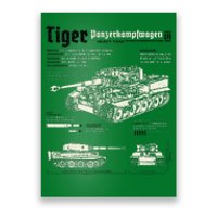 Tiger Tank Panzer World War 2 Blueprint Poster