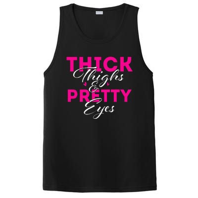 Thick Thighs & Pretty Eyes  Workout Fitness PosiCharge Competitor Tank