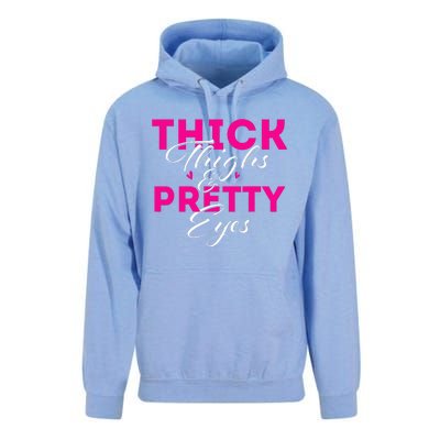 Thick Thighs & Pretty Eyes  Workout Fitness Unisex Surf Hoodie