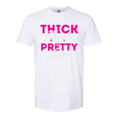 Thick Thighs & Pretty Eyes  Workout Fitness Softstyle CVC T-Shirt