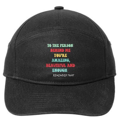 To The Person Behind Me 7-Panel Snapback Hat