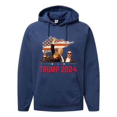 Trump Trending Political Pennsylvania Trump 2024 Performance Fleece Hoodie