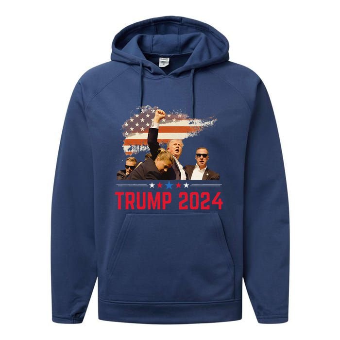 Trump Trending Political Pennsylvania Trump 2024 Performance Fleece Hoodie