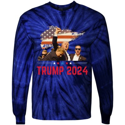 Trump Trending Political Pennsylvania Trump 2024 Tie-Dye Long Sleeve Shirt