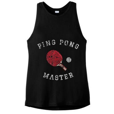 Table Tennis Ping Pong Master Funny Quote Graphic Print Ladies PosiCharge Tri-Blend Wicking Tank