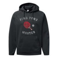 Table Tennis Ping Pong Master Funny Quote Graphic Print Performance Fleece Hoodie