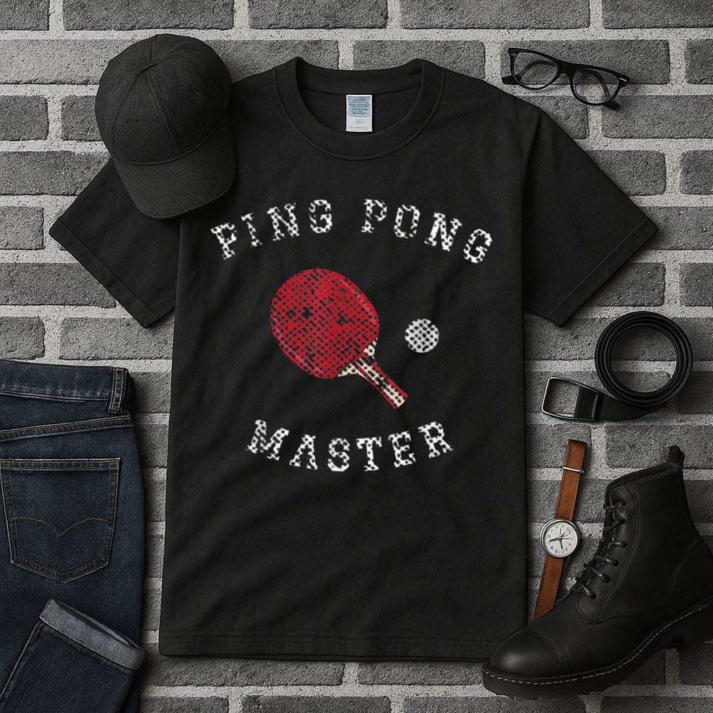 Table Tennis Ping Pong Master Funny Quote Graphic Print Tall T-Shirt
