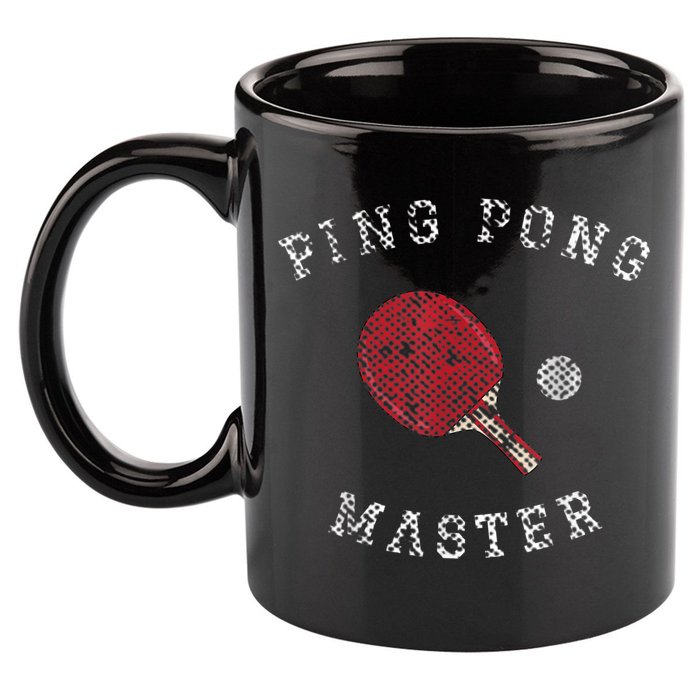 Table Tennis Ping Pong Master Funny Quote Graphic Print 11oz C Handle Ceramic Mug