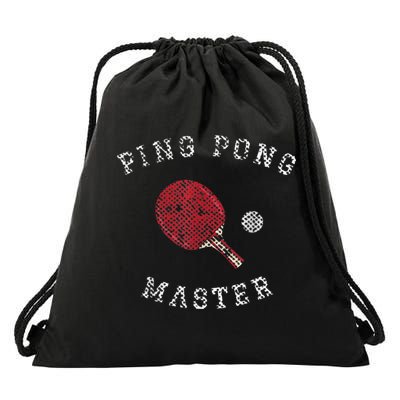 Table Tennis Ping Pong Master Funny Quote Graphic Print Drawstring Bag