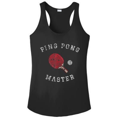 Table Tennis Ping Pong Master Funny Quote Graphic Print Ladies PosiCharge Competitor Racerback Tank