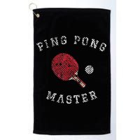 Table Tennis Ping Pong Master Funny Quote Graphic Print Golf Towel