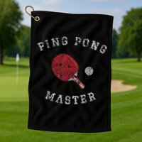 Table Tennis Ping Pong Master Funny Quote Graphic Print Golf Towel