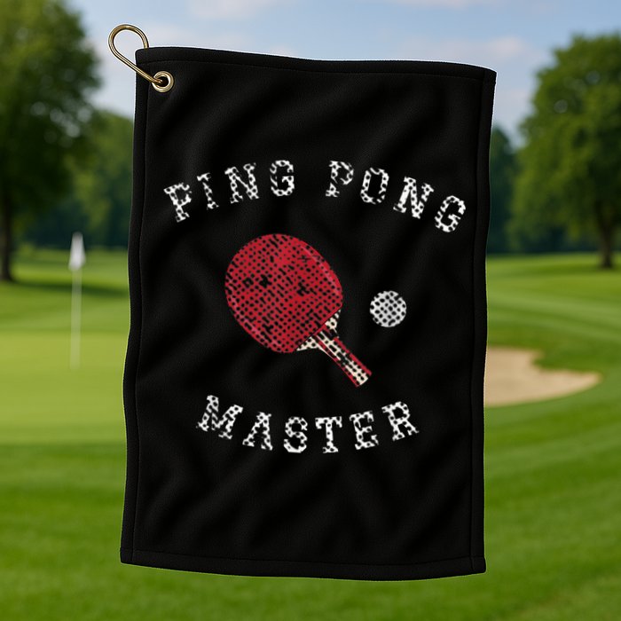 Table Tennis Ping Pong Master Funny Quote Graphic Print Golf Towel