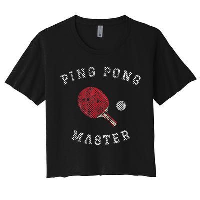 Table Tennis Ping Pong Master Funny Quote Graphic Print Crop Top