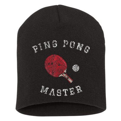 Table Tennis Ping Pong Master Funny Quote Graphic Print Short Acrylic Beanie