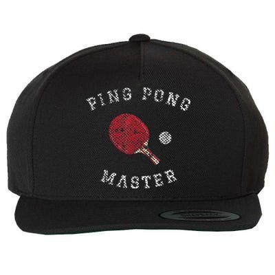 Table Tennis Ping Pong Master Funny Quote Graphic Print Wool Snapback Cap