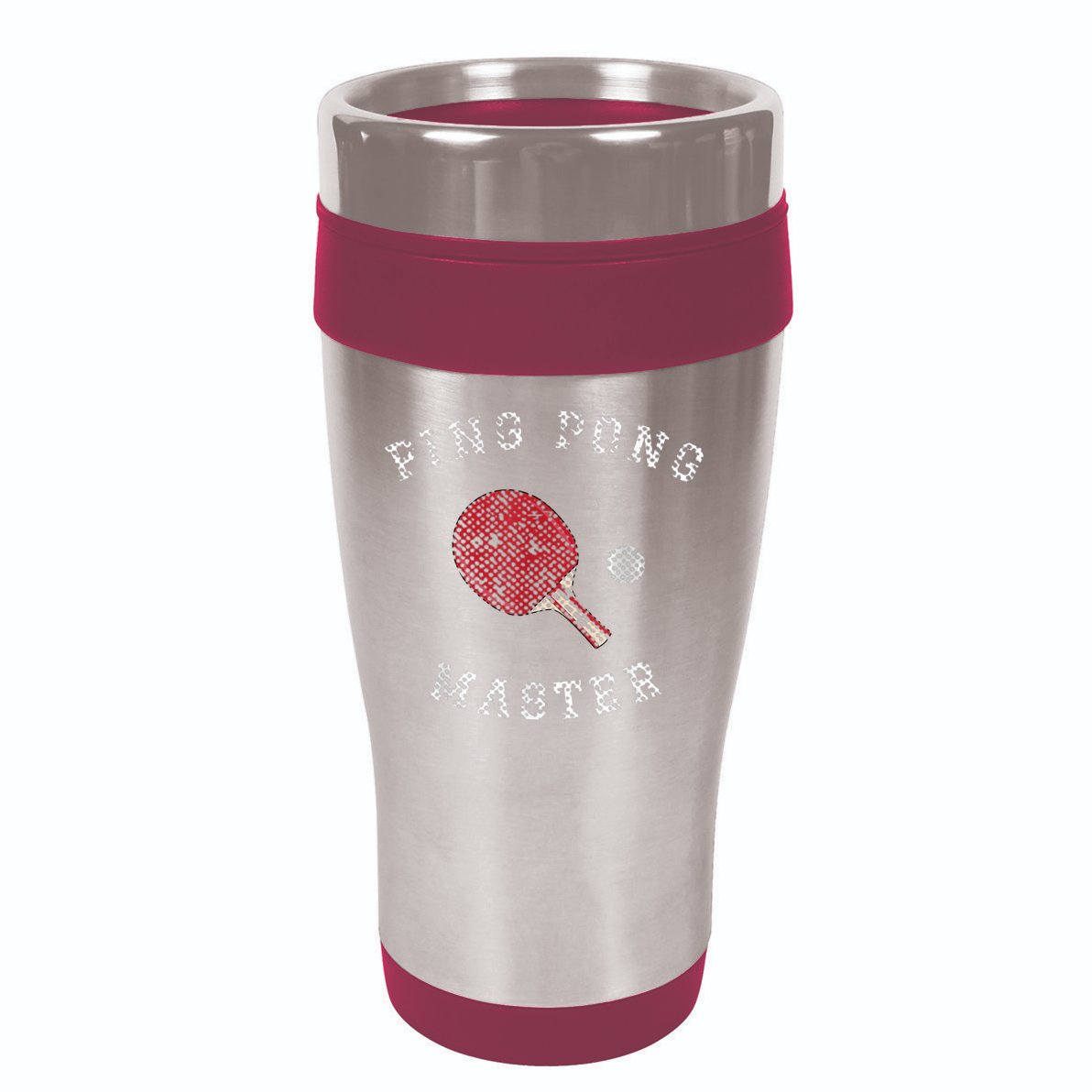 Table Tennis Ping Pong Master Funny Quote Graphic Print 16oz Travel Tumbler