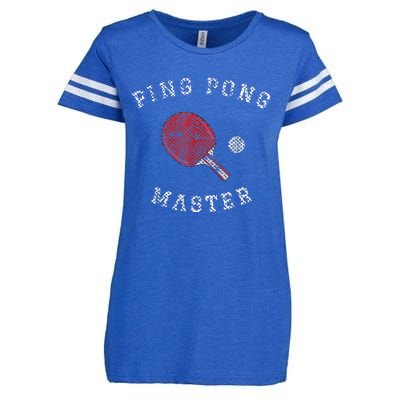 Table Tennis Ping Pong Master Funny Quote Graphic Print Enza Ladies Jersey Football T-Shirt