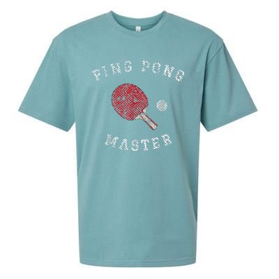 Table Tennis Ping Pong Master Funny Quote Graphic Print Sueded Cloud Jersey T-Shirt