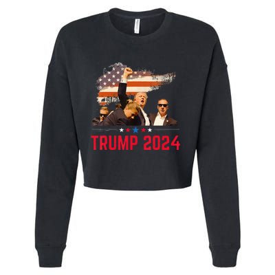 Trump Trending Political Pennsylvania Trump 2024 Cropped Pullover Crew