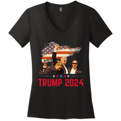 Trump Trending Political Pennsylvania Trump 2024 Women's V-Neck T-Shirt