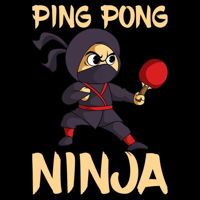 Table Tennis Ping Pong Ninja Lover Stripe Pom Pom Beanie