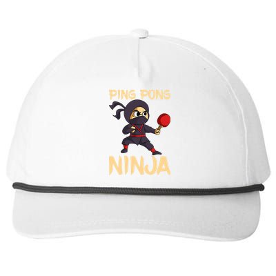 Table Tennis Ping Pong Ninja Lover Snapback Five-Panel Rope Hat