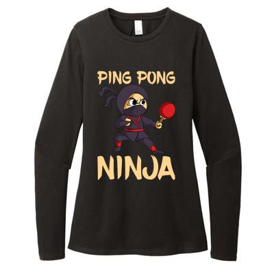 Table Tennis Ping Pong Ninja Lover Womens CVC Long Sleeve Shirt