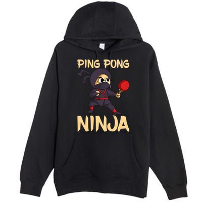 Table Tennis Ping Pong Ninja Lover Premium Pullover Hoodie