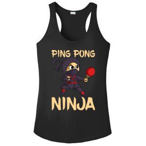 Table Tennis Ping Pong Ninja Lover Ladies PosiCharge Competitor Racerback Tank