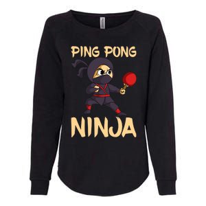 Table Tennis Ping Pong Ninja Lover Womens California Wash Sweatshirt